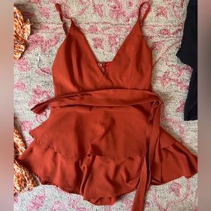 Princess Polly romper orange